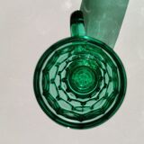 Suite de 4 chopes vintages en verre vert
