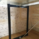 Metal and glass desk