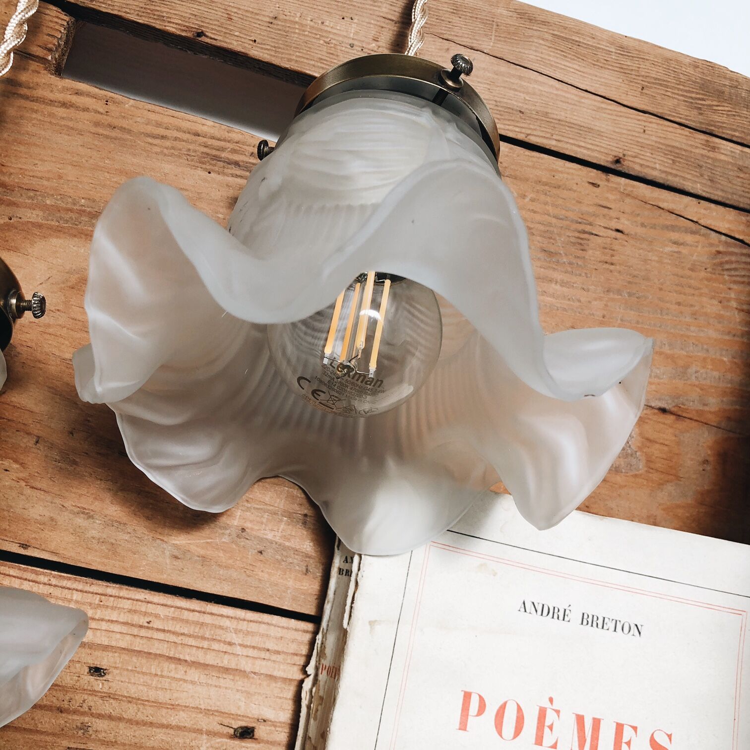 Duo of draped "tulips" walkmen