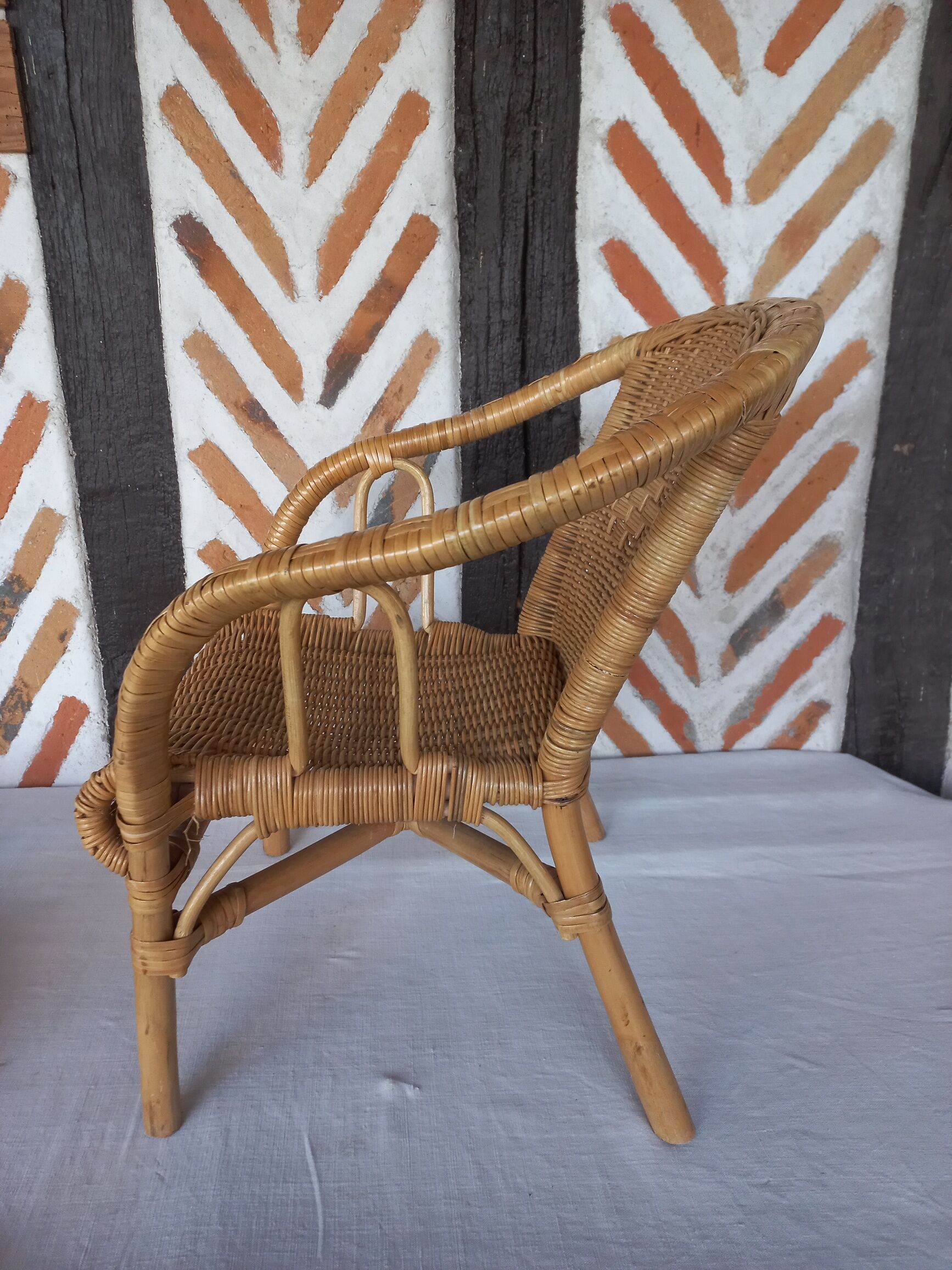 Fauteuil enfant osier