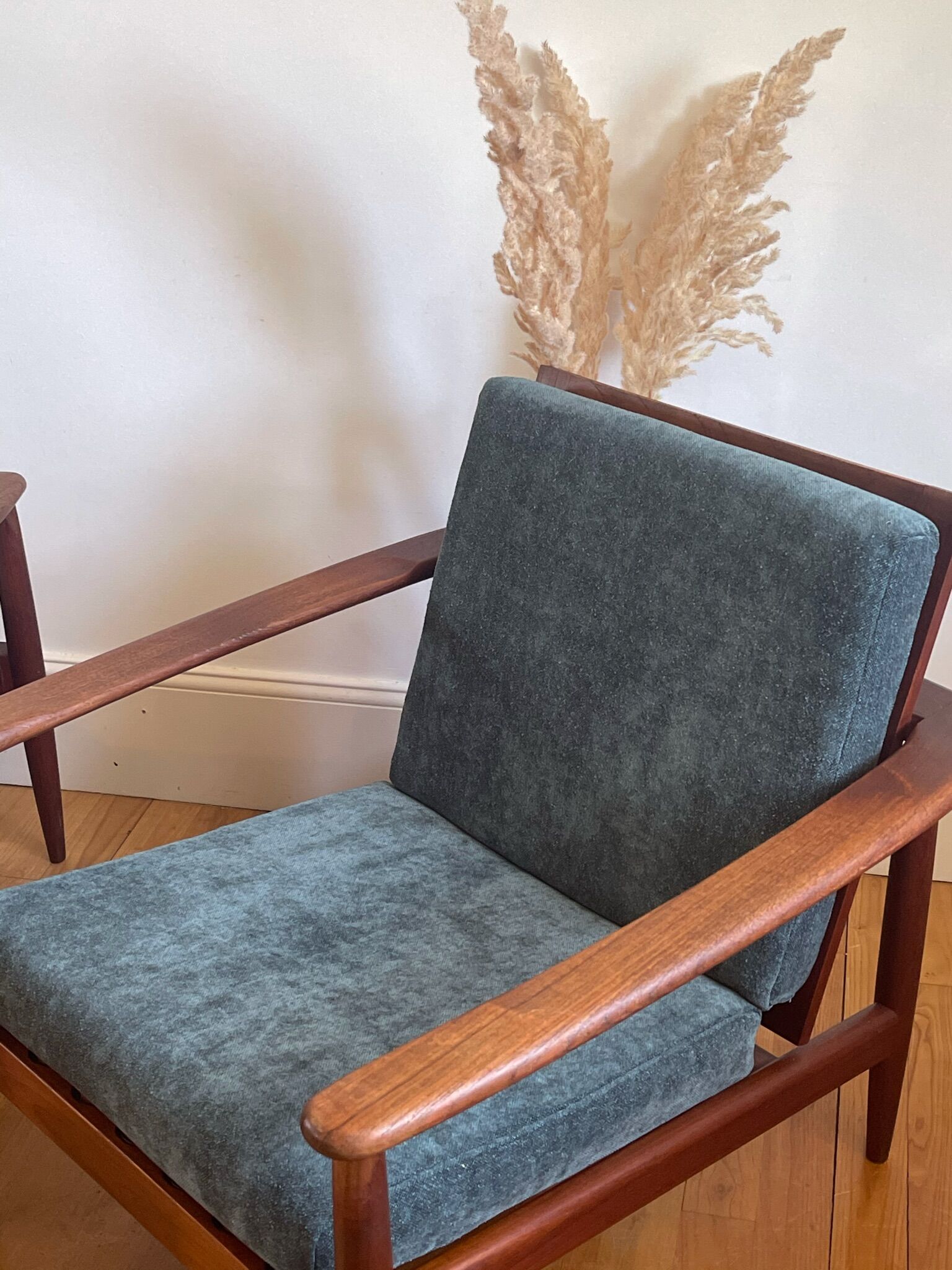 Pair of Danish armchairs designed in the 60s.