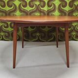1960 stamped round teak dining table