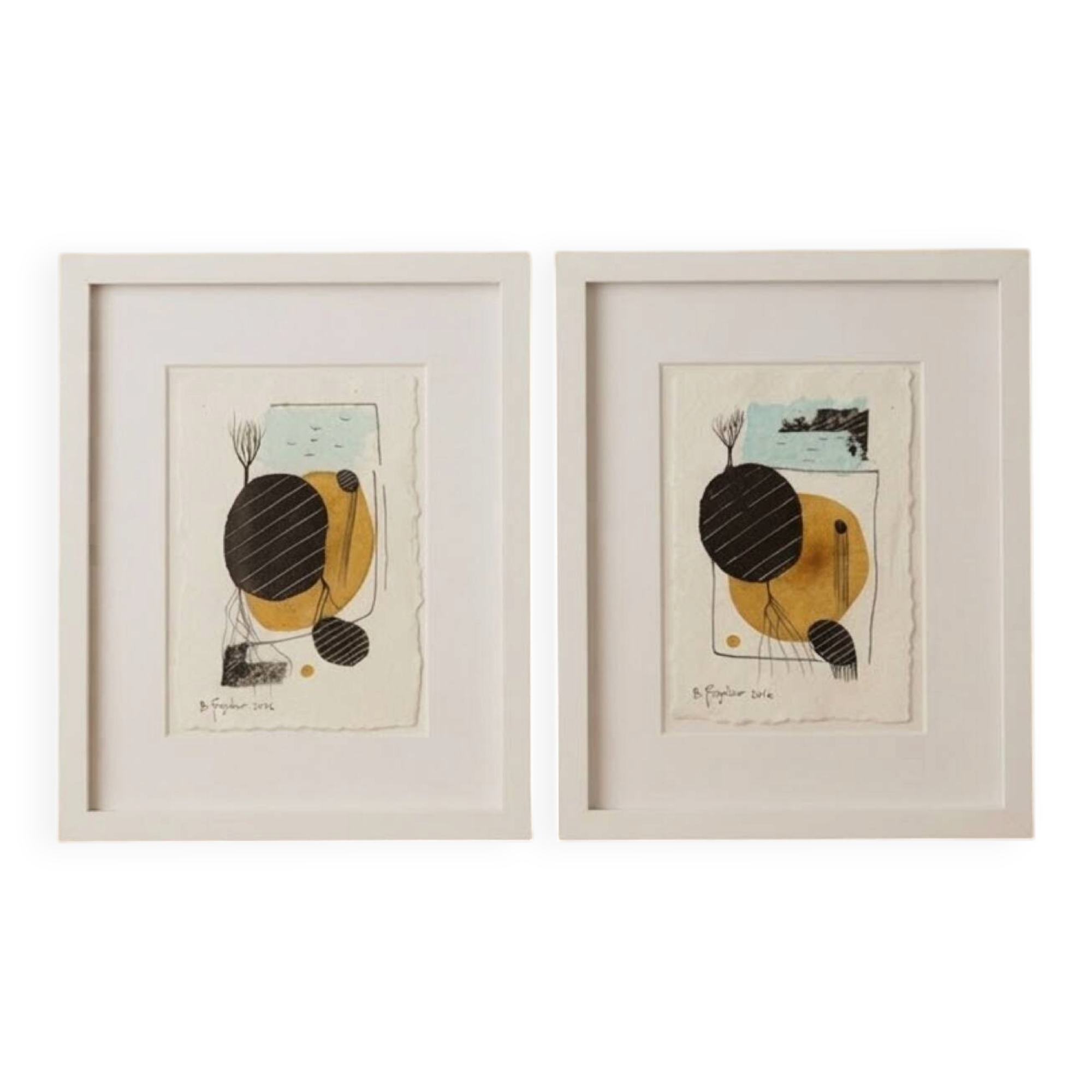 Duo of original works - Bertrand Mugabure (Artist rated by Akoun)
