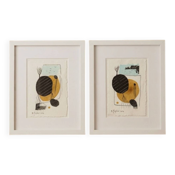 Duo of original works - Bertrand Mugabure (Artist rated by Akoun)