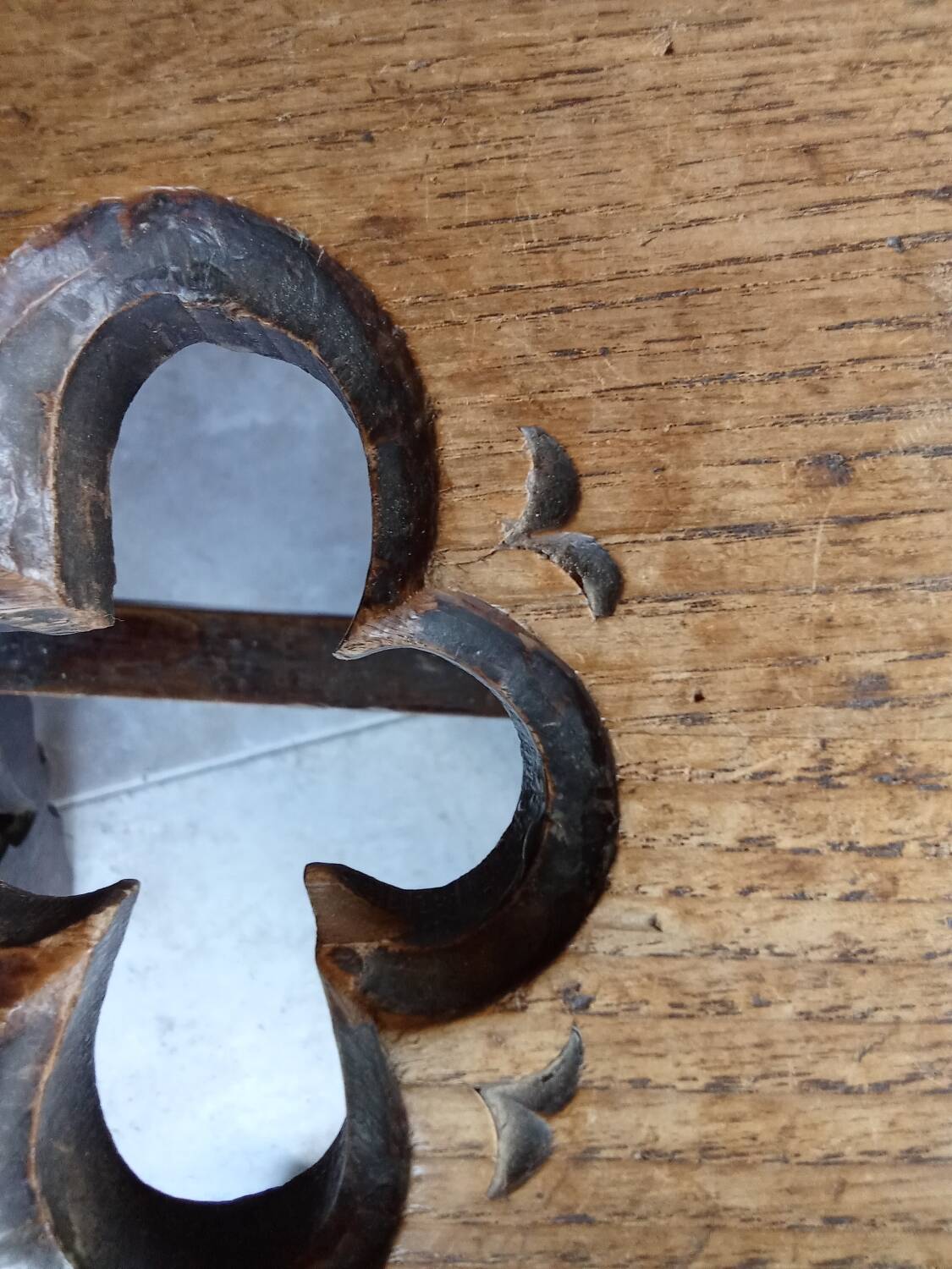 Pair of antique carved wooden stools
