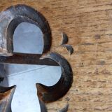 Paire anciens tabourets bois sculpté