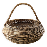 Grand panier en osier tressé