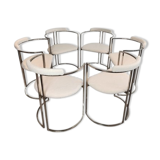 Set de 6 chaises de salle à manger vintage par Belgo Chrom, 1980