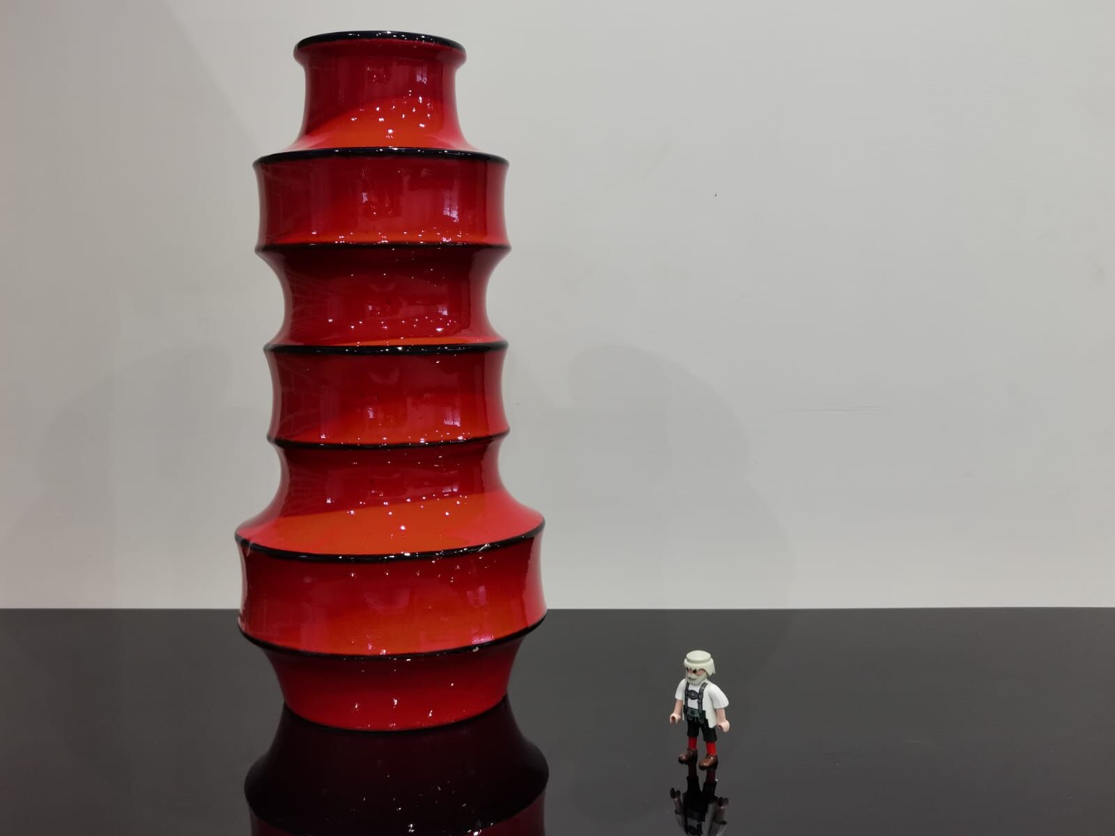Vase XL west germany 267-48 glossy red ceramic