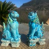 Figurines en céramique Chien Lion