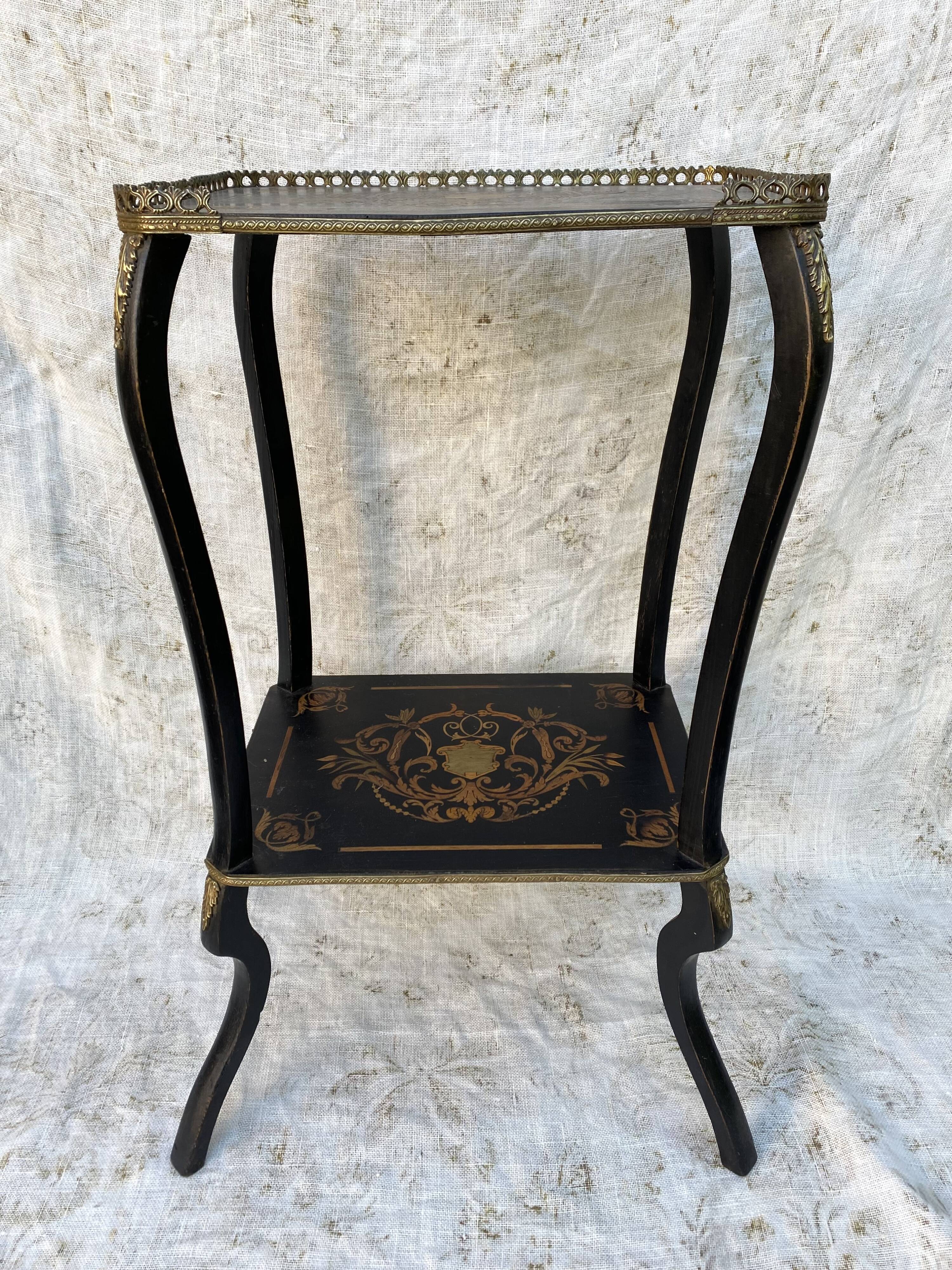 Side table, Napoleon III side table, marquetry