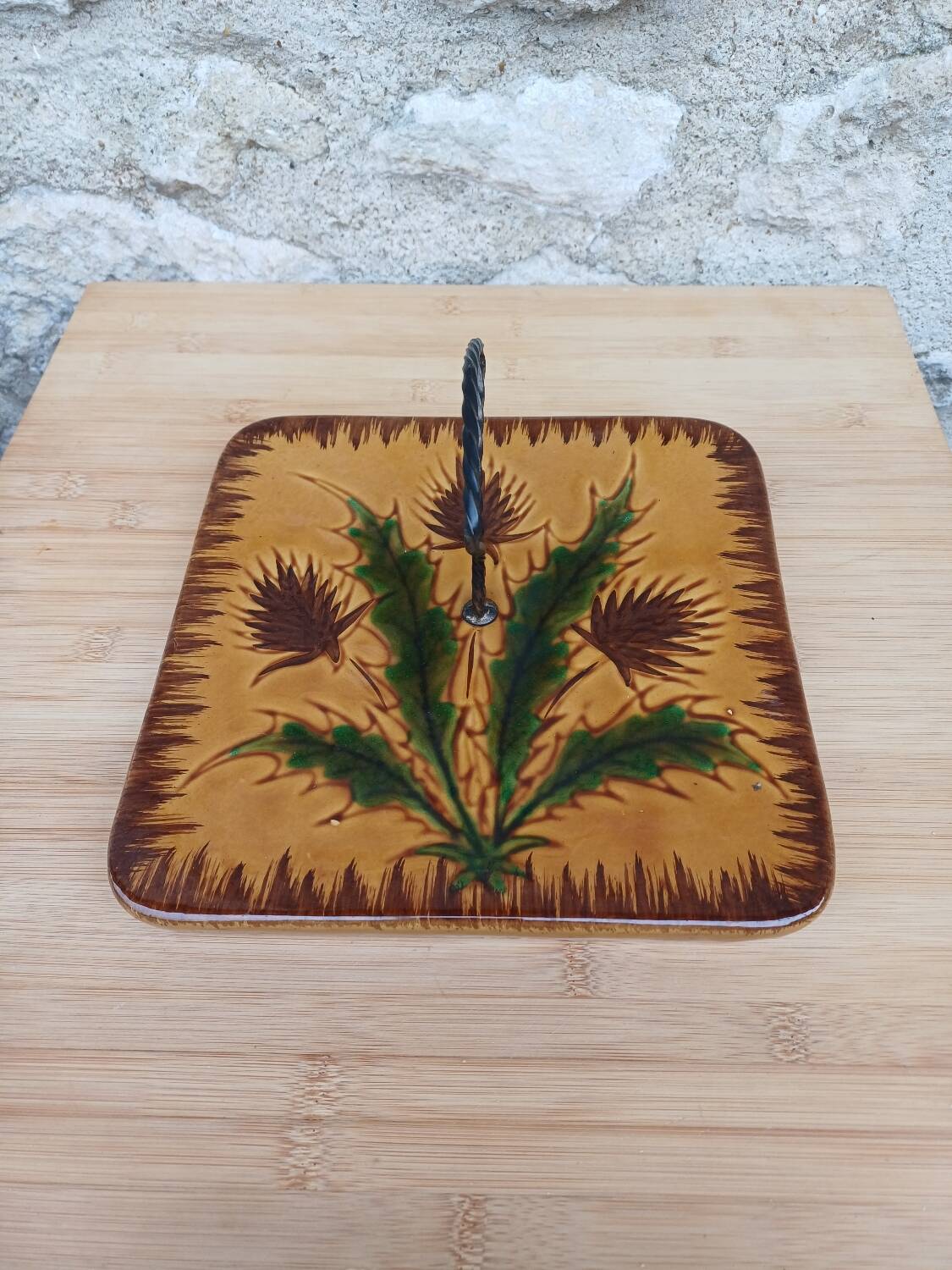 Assiette à fromage Chardon de Vallauris