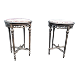 Pair of pedestal tables