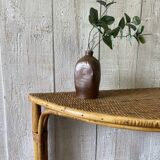 Vintage rattan console