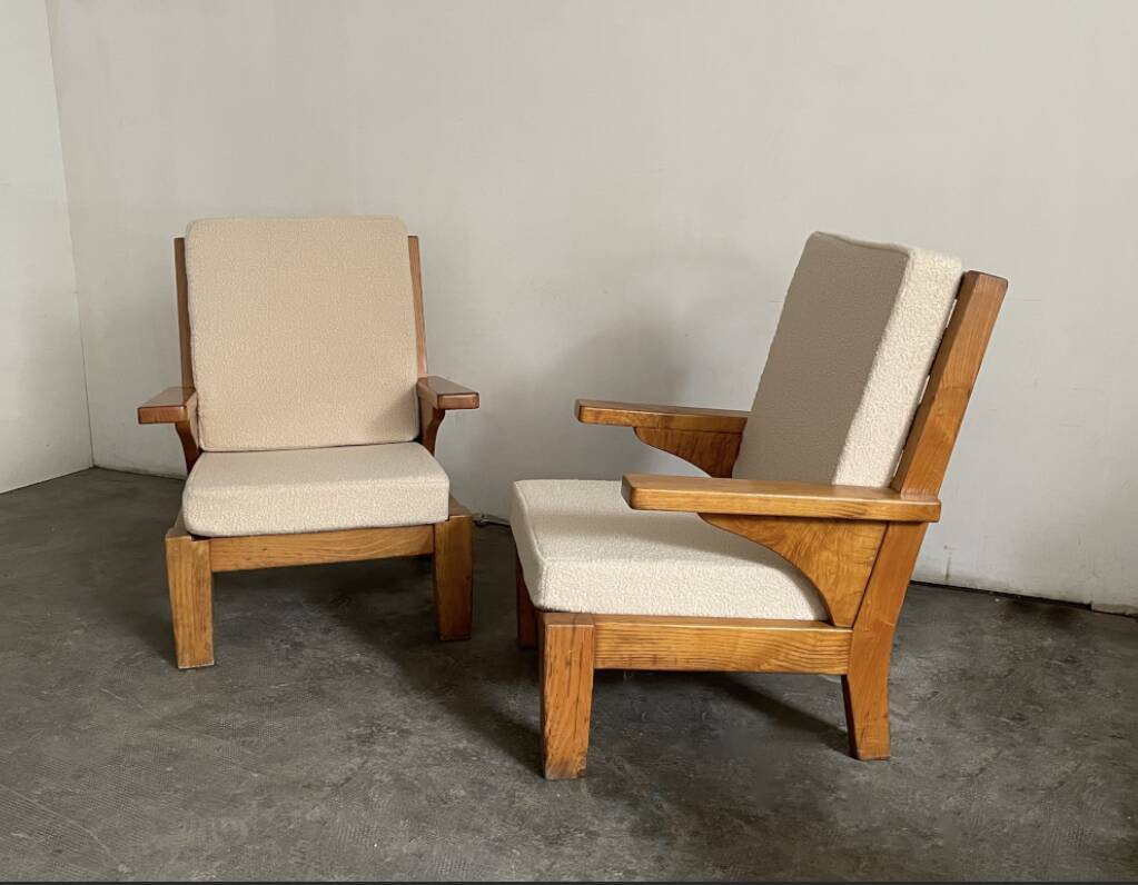 Paire de fauteuils vintage