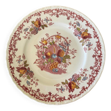 Royal Tudor English earthenware plate with Fruits&Flowers decor