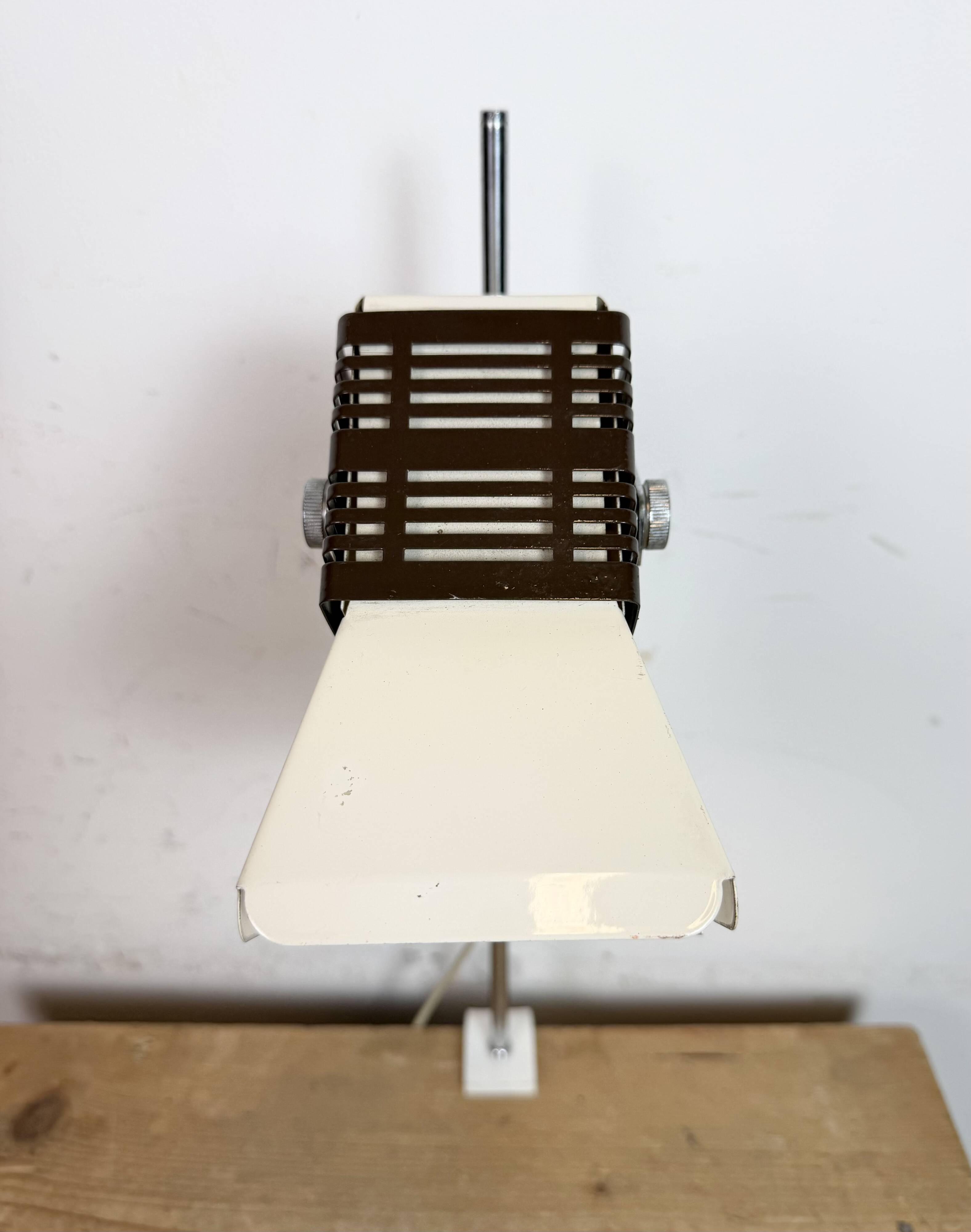 Lampe de table beige vintage de Lidokov, années 1970