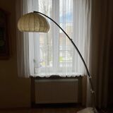 Design cocoon extendable arc floor lamp from Hustadt Leuchten, Germany, 1970s