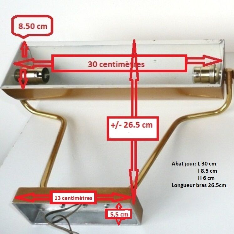 Pair of wall lamps for picture lighting