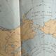 Old map of Major Global Industries — Polar projection