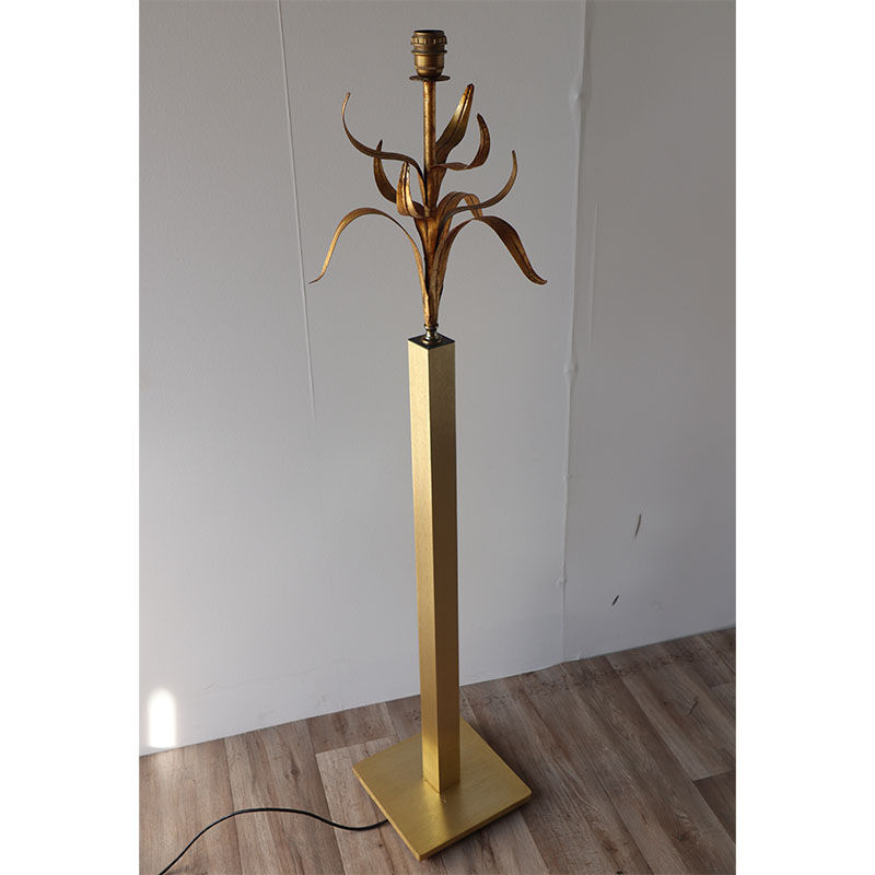 Vintage floor lamp in gold metal 1970