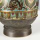 Antique cloisonné vase decorated in bronze, Japan, 19th century.