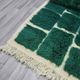 Tapis en laine pure fait main traditionnel vert traditionnel 1,5/2,5 m