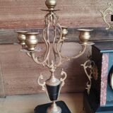 Old fireplace set period Napoleon III clock clock chandeliers