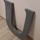 Lettre "U" vintage en zinc