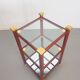 Table d'appoint Régence en laiton et verre miroir, années 1970