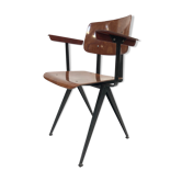 Vintage Galvanitas S16 school Chair with armrests and compass of the 1960s