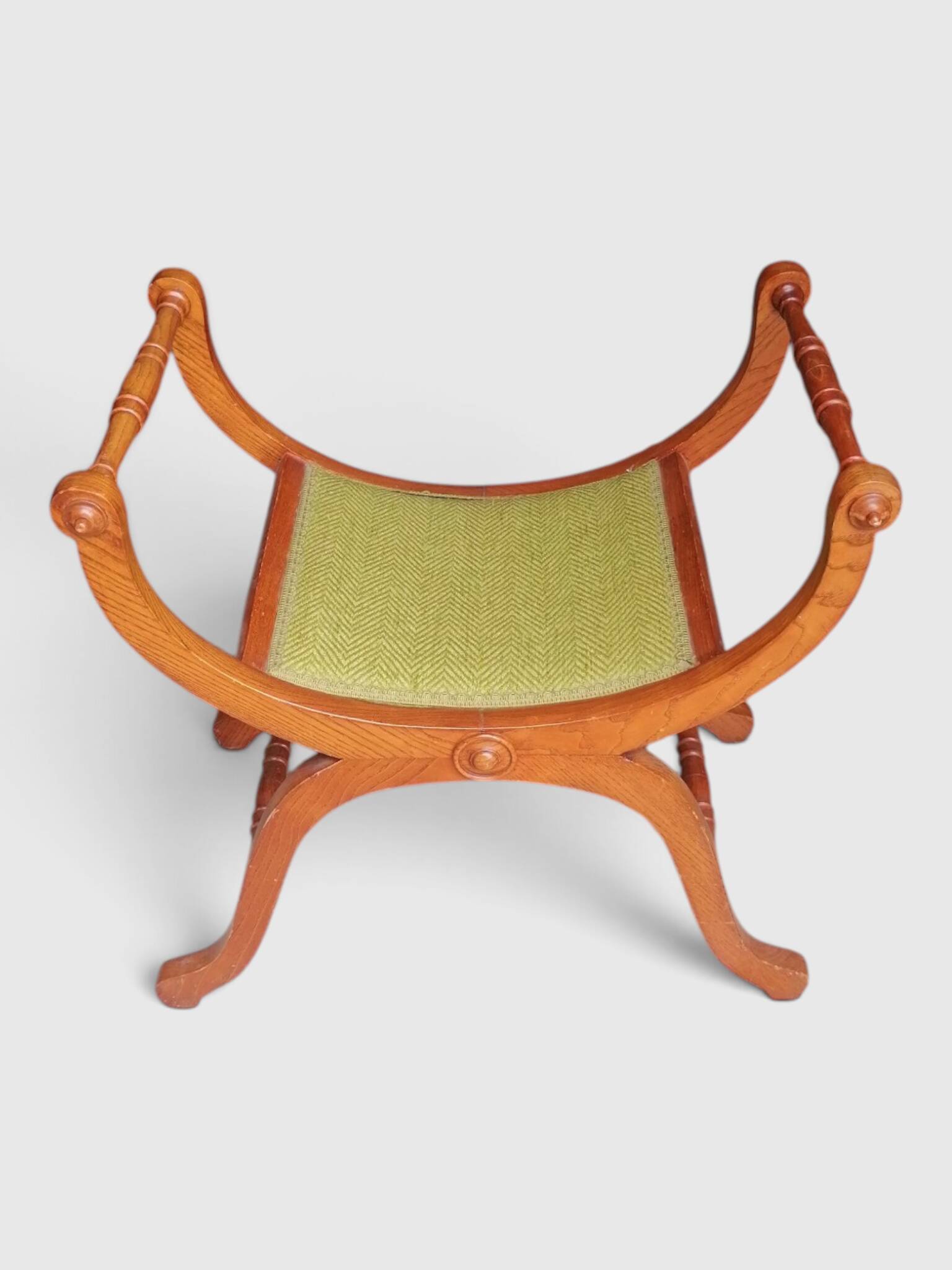 Empire-style piano stool / chair / footrest in wood.