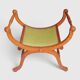 Empire-style piano stool / chair / footrest in wood.