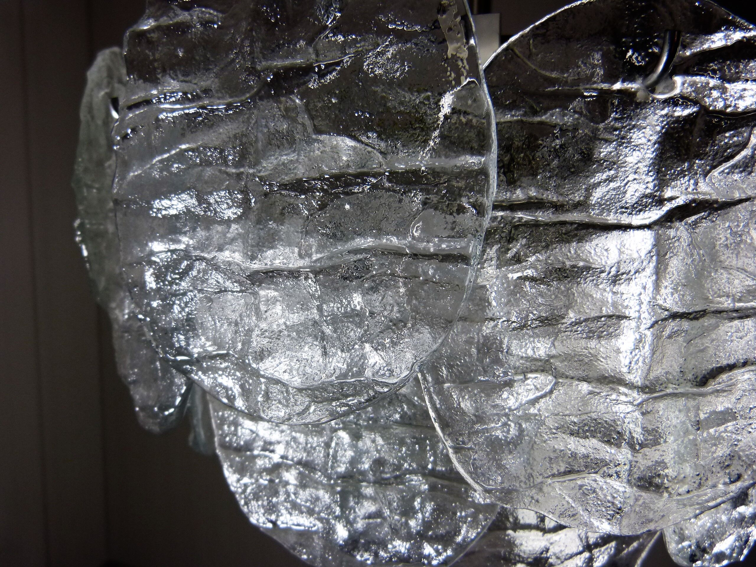 Kalmar candlestick with ice glass discs 1960's