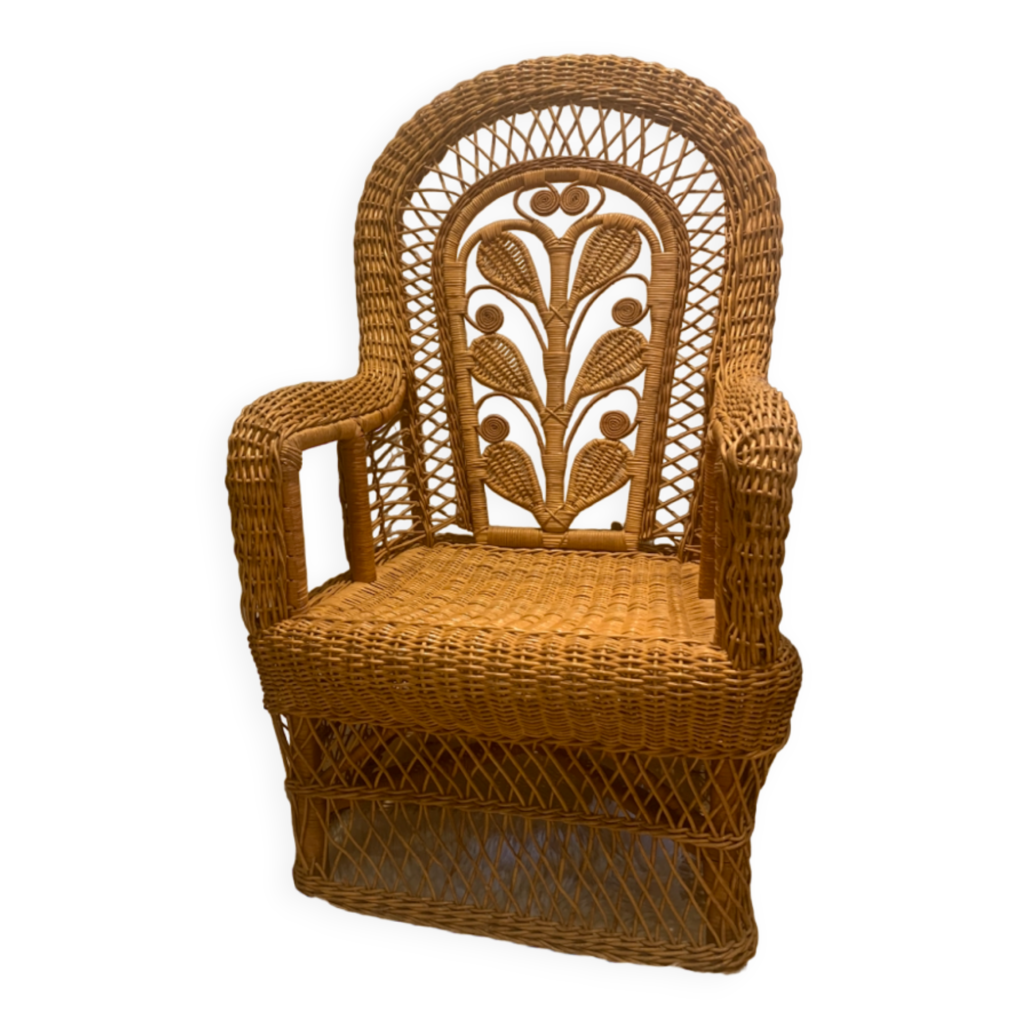 Vintage rattan armchair