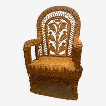 Vintage rattan armchair