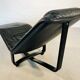 VINTAGE MID-CENTURY BLACK LEATHER CHAISE LOUNGE BY INGMAR RELLING