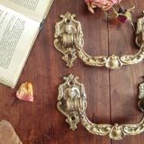 Pair of Louis XV style handles, bronze