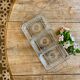 Duralex vintage glass and silver metal tray/servant