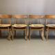 Suite de 4 chaises "Design Scandinave" 1950.
