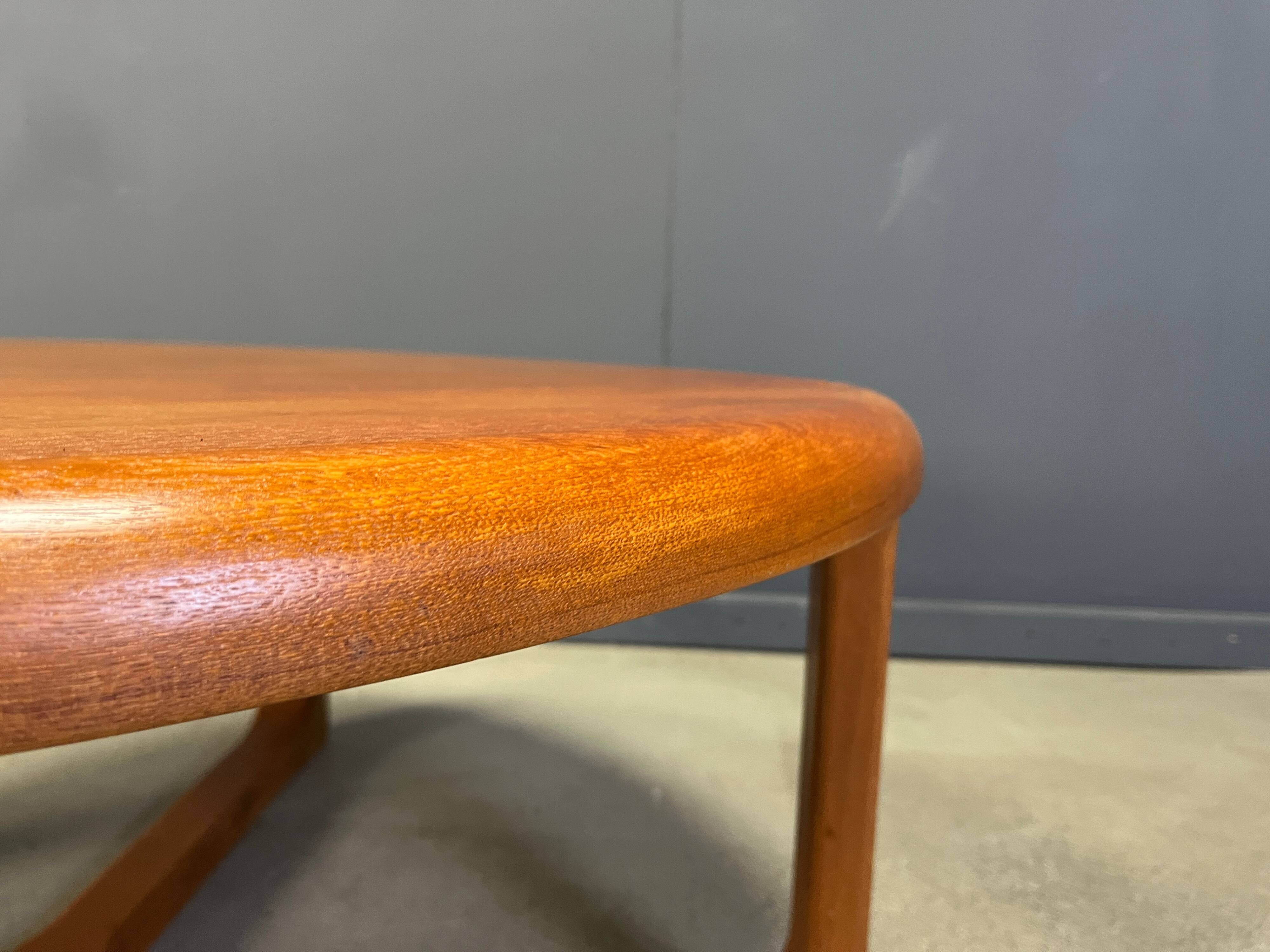 Mid century solid teak Scandinavian coffee table, 1970s