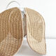 Braided rattan flower hanging lamp
