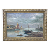 Marine, Oil on canvas signed Victorès