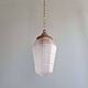 Art Deco pendant light in frosted faceted glass, 1920s