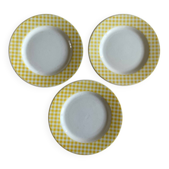 3 assiettes à desserts Quadrifoglio.
