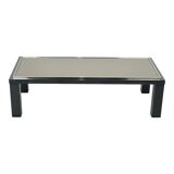 Vintage Rectangular Coffee Table Fedam Metal Glass 130cm
