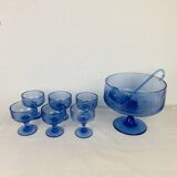 16 sangria serving glasses, Biot blue bubble glass