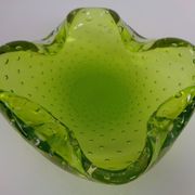 Green Sommerso Murano Glass Ashtray, Italy, 1960s
