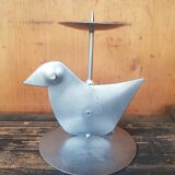 Candle holder bird metal casserole
