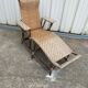 Chaise longue rotin bois ancienne
